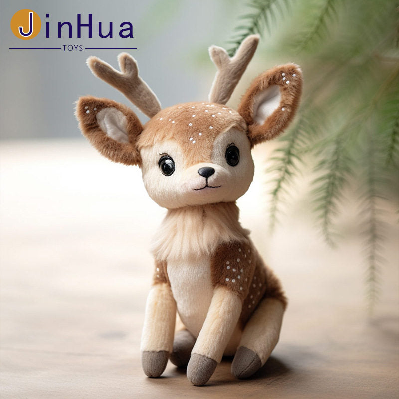 Realistic Sika Deer Plush Toy | Cute Custom Fawn Doll for Kids