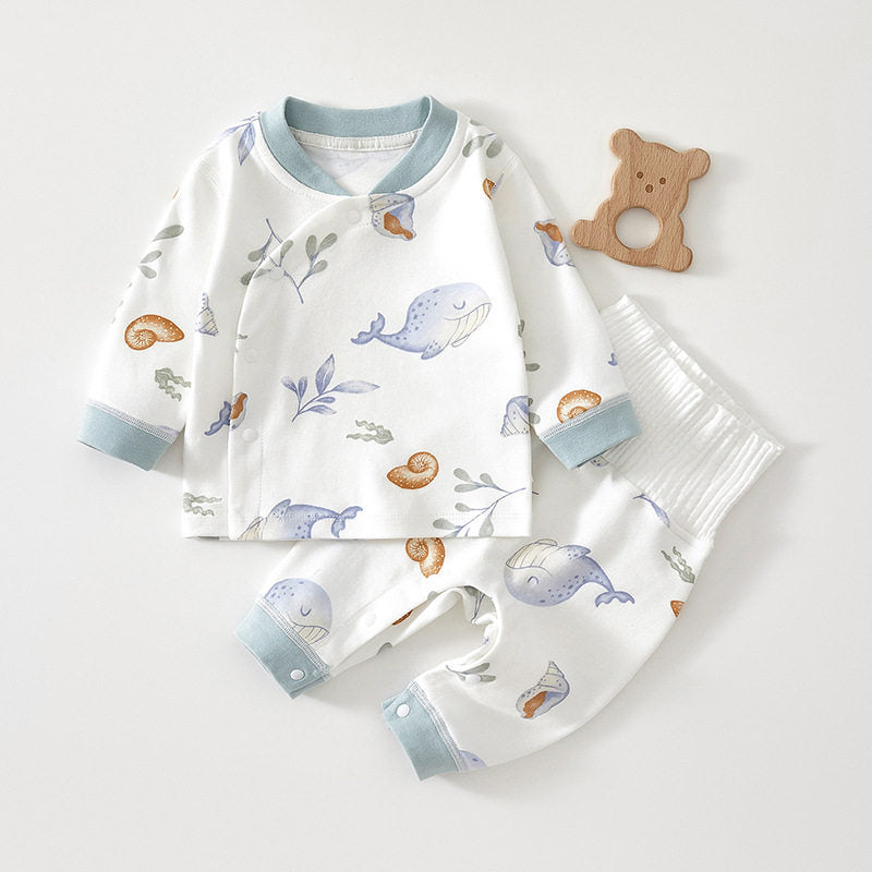 Premium High Waist Pure Cotton Long Sleeve Suit for Newborn & Toddlers