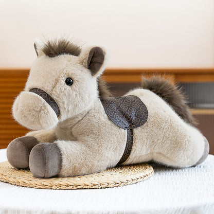 Premium Lying Pony Plush Toy | Year of the Horse Mascot & New Year Gift