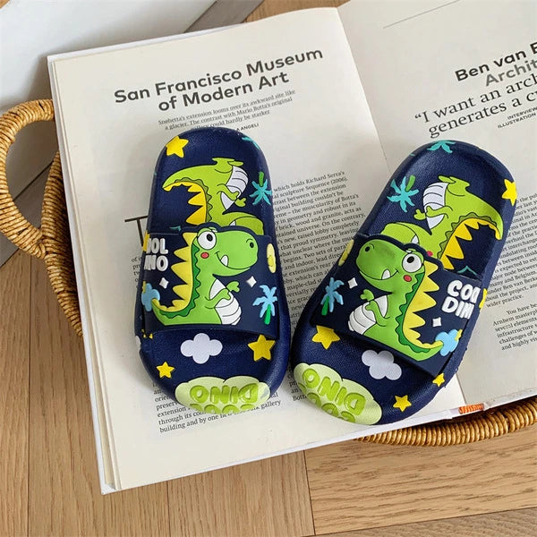Children's Cartoon Dinosaur Soft Sole Summer Slippers