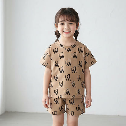 Kids' Trendy Printed Two-Piece Set (Boy & Girl)