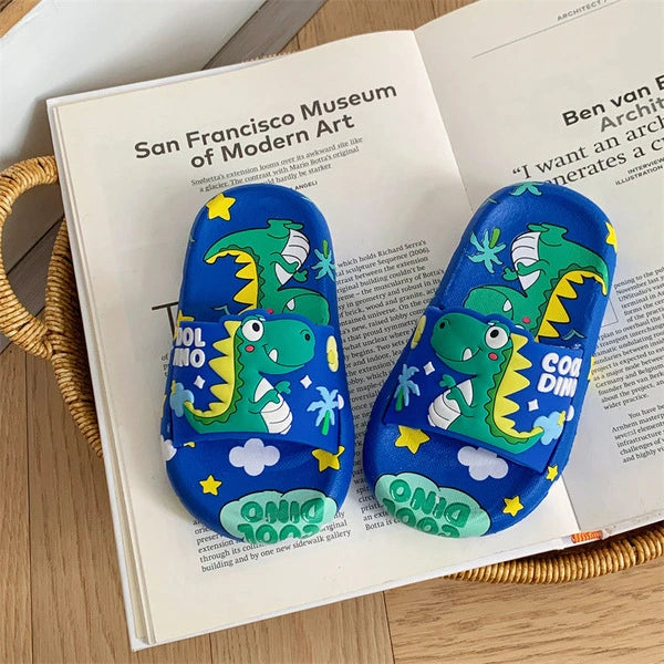 Children's Cartoon Dinosaur Soft Sole Summer Slippers