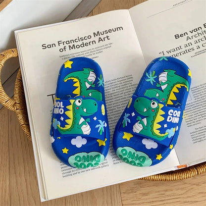 Children's Cartoon Dinosaur Soft Sole Summer Slippers