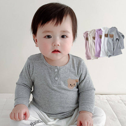 Premium Kids' Long-Sleeve Base Layer | Versatile Soft Cotton T-Shirt for Boys & Girls