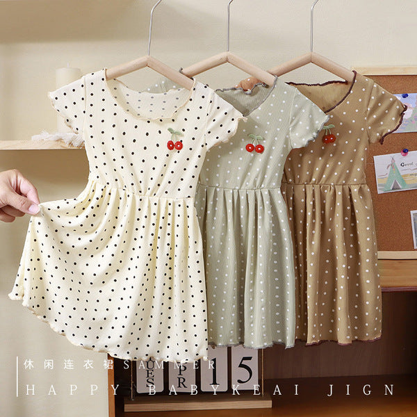 Premium Ice Silk Korean Style Summer Princess Dress