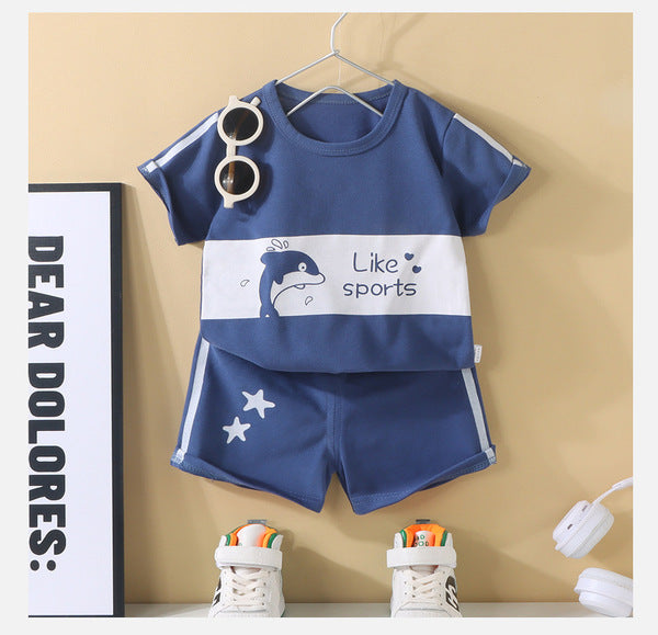 Summer Cotton T-Shirt and Shorts Set