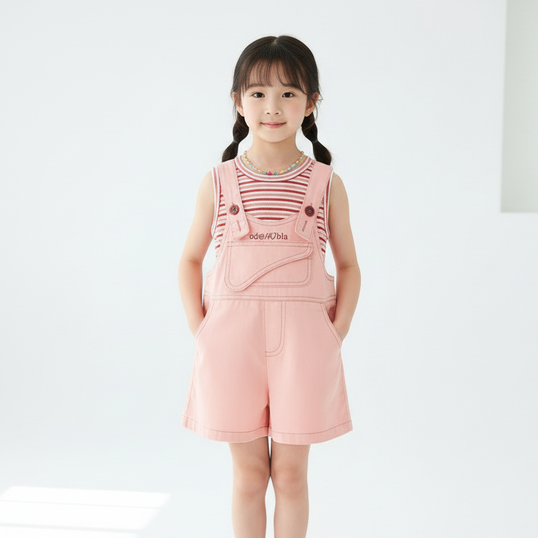 Premium Chinese Imported Girls Trendy Summer Vest Set