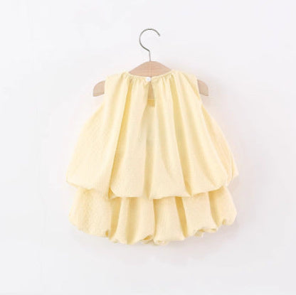 Girls Cute Bow Vest & Shorts Set