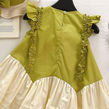 Flower Edge Stitching Princess Dress