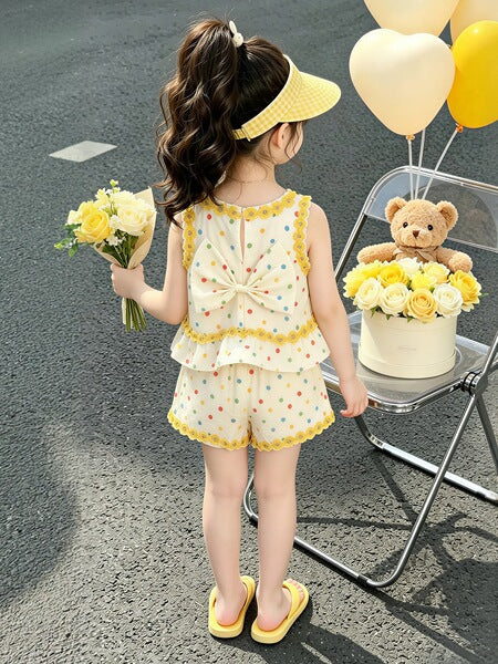 Girls' Korean-Style Children's Fashionable Two-Piece Set