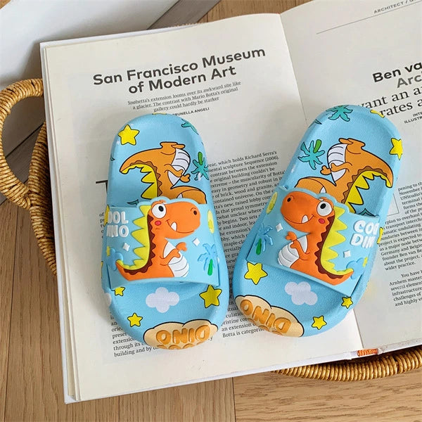 Children's Cartoon Dinosaur Soft Sole Summer Slippers