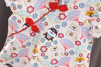 Premium National Style Short Sleeved Hanfu Princess Dress