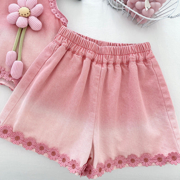 Girl Lace Romper Princess Dress