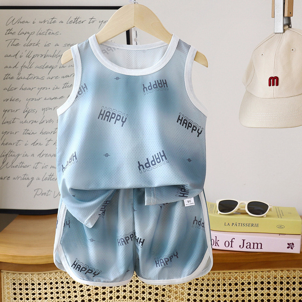 Premium Chinese Imported Kids Ice Silk Summer Set