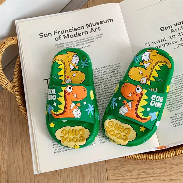 Children's Cartoon Dinosaur Soft Sole Summer Slippers