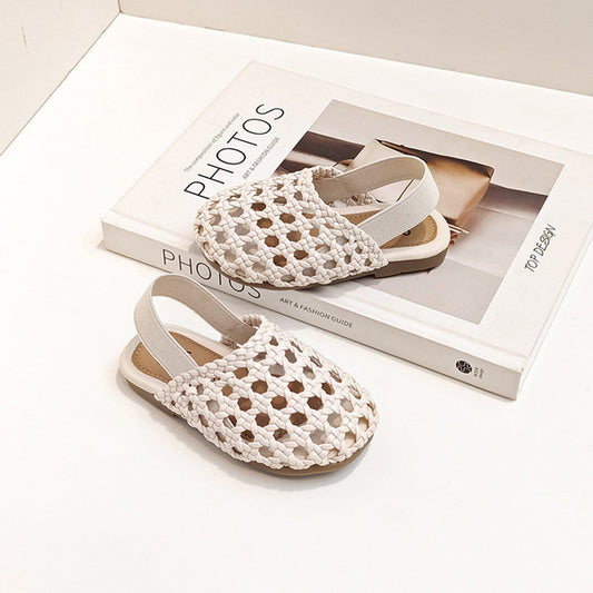 Korean Style Woven Soft-Soled Princess Summer Sandals