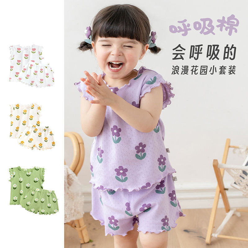 Premium Lightweight Printed Breathable Home Clothes Set