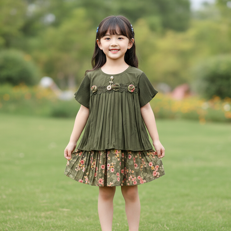 Premium Girls Floral Skirt and Top Set - China Import with Pant