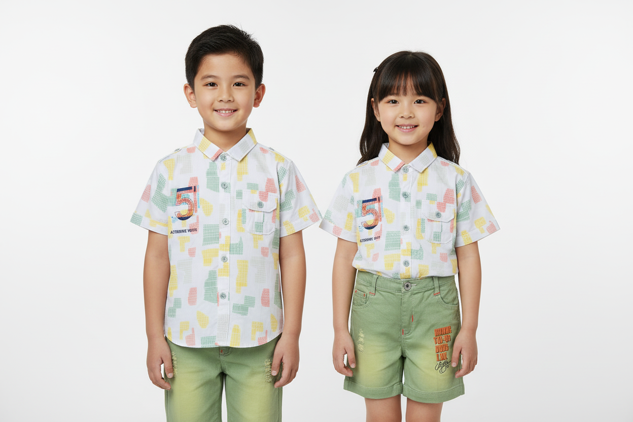 Kids Premium Casual Shirt with Pant Set - China Import