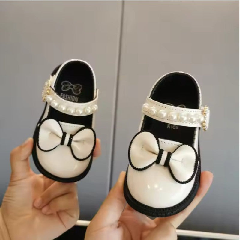Premium Leather Princess Soft Sole Baby Walking Shoes