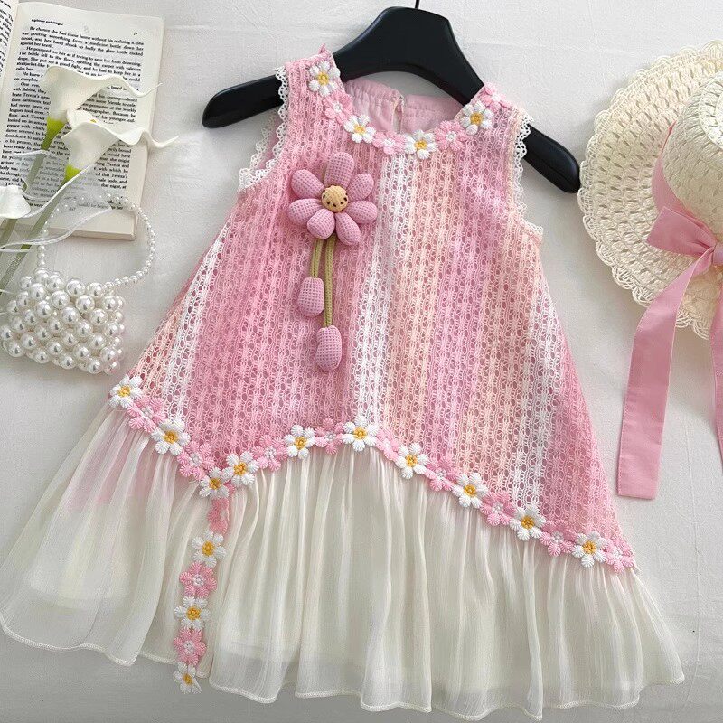 Premium Chinese Imported Baby Princess Vest Dress with Hat