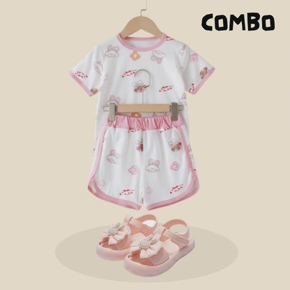 Premium Summer Outfit & Princess Shoes Combo