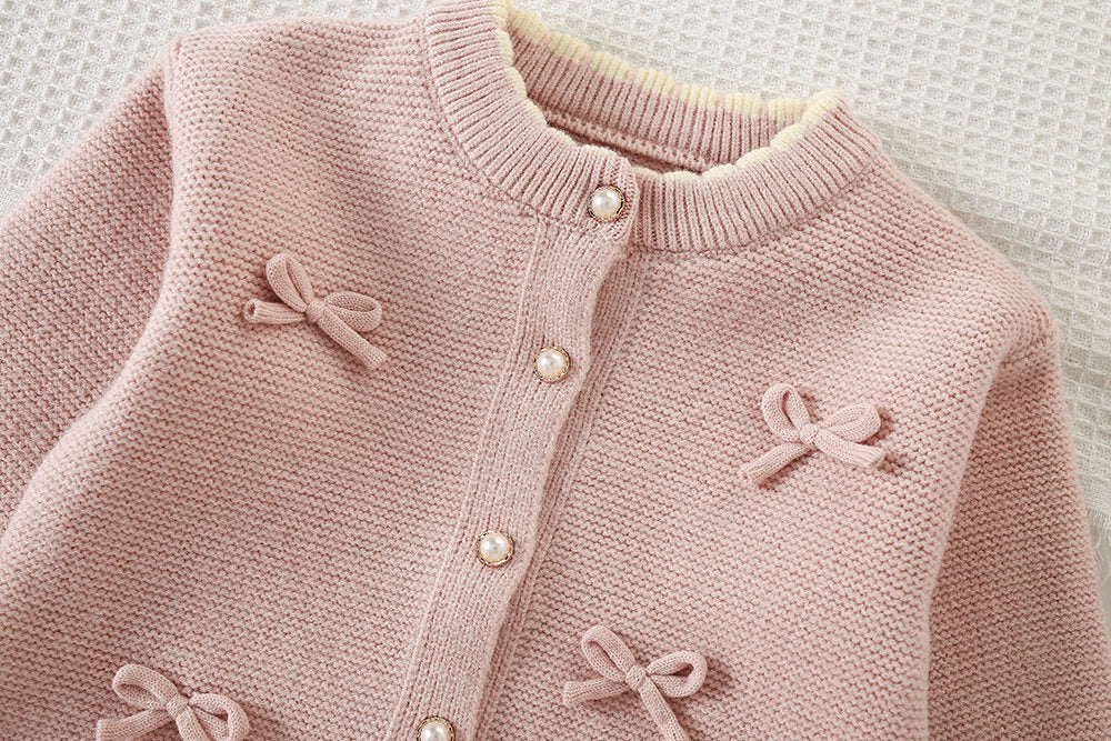Korean Style Knitted Bow Sweater Skirt Set