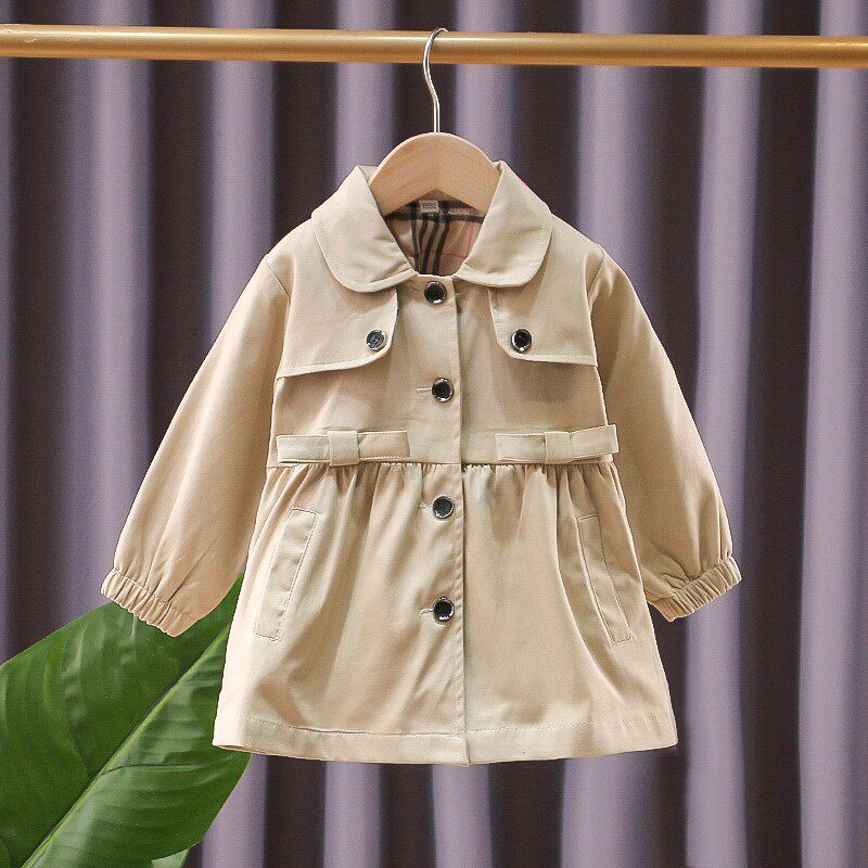 Girls Autumn and Winter Stylish Trench Coat
