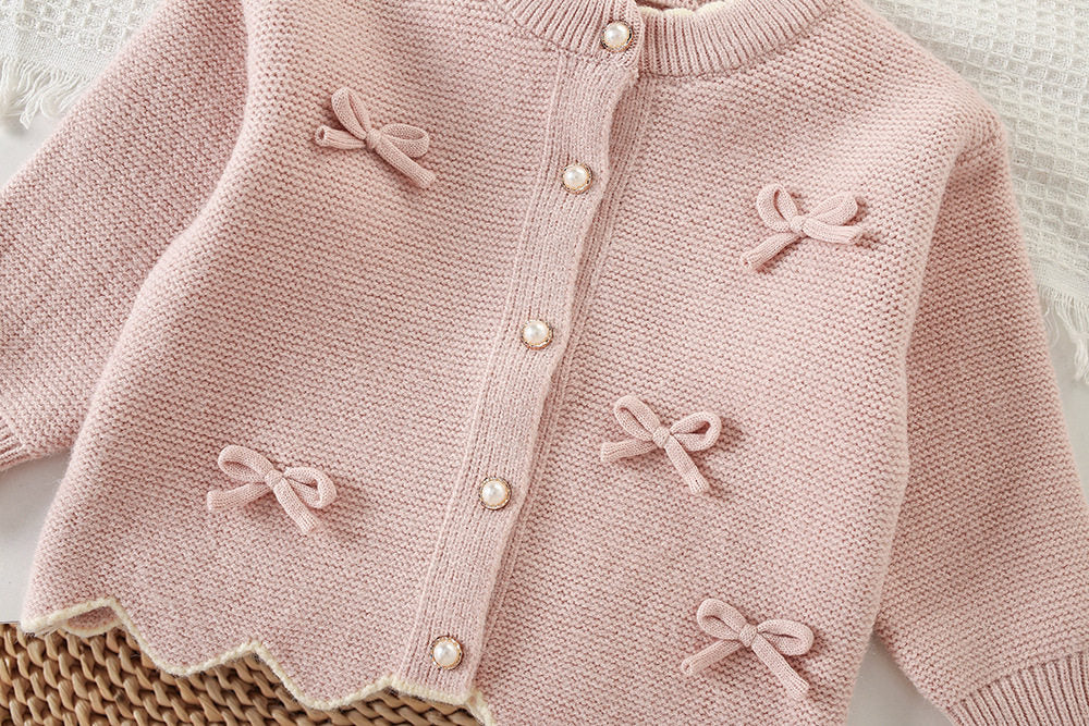 Korean Style Knitted Bow Sweater Skirt Set