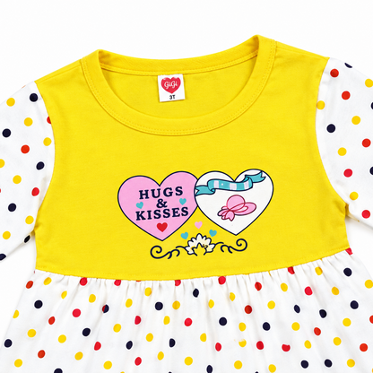 All-Season Polka Dot Full Sleeve Top with Pants
