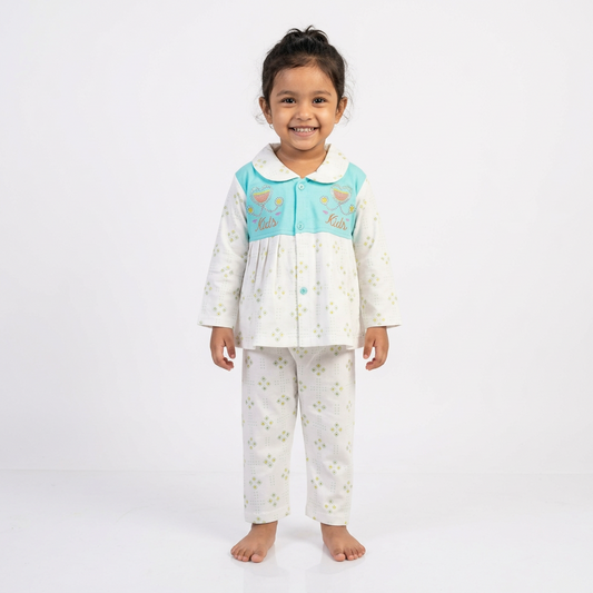 All-Season Geometric and Kids Design Top with Pants