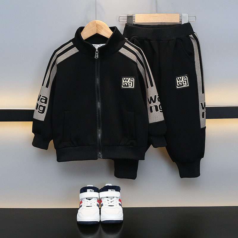 Boys Checkered Polo Collar Shirt with Pants