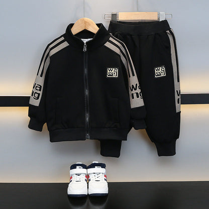 Boys Checkered Polo Collar Shirt with Pants